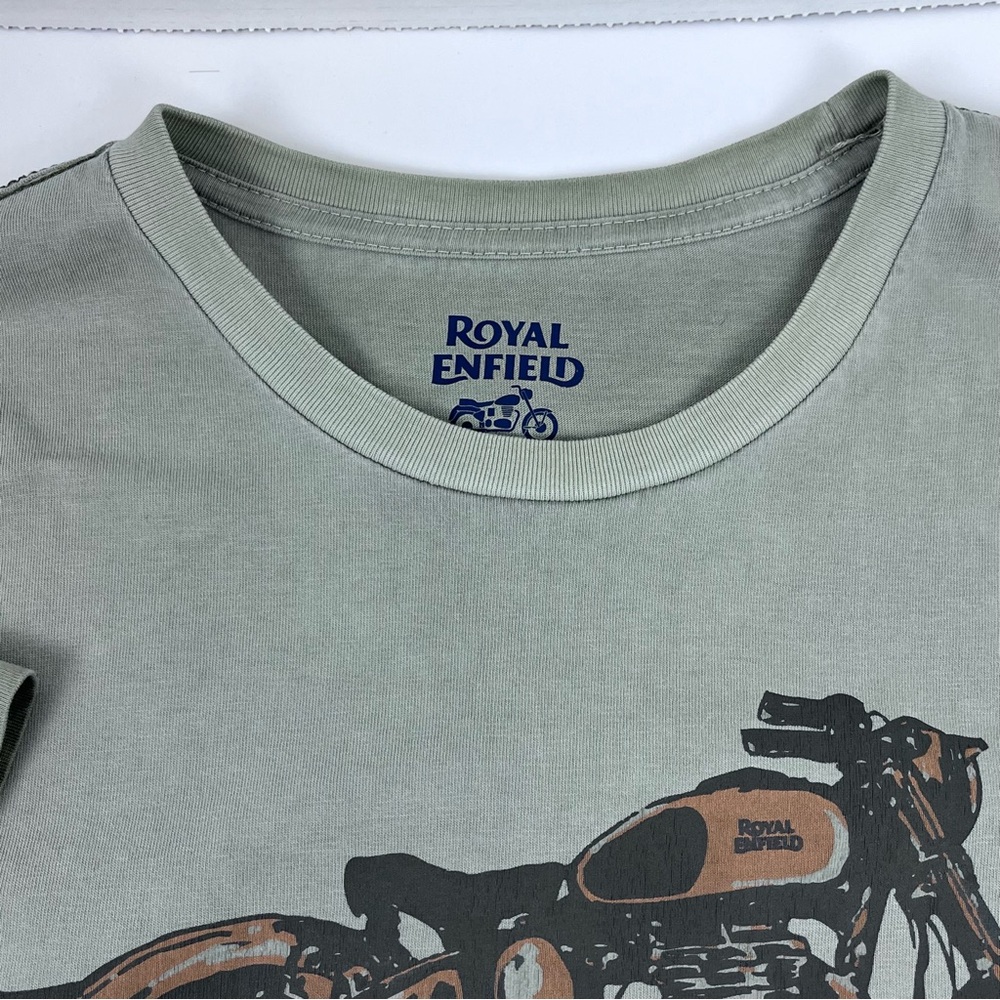 Royal Enfield Men's Cotton Doule Sided Graphic Print Tee Shirt Size XL; British - Picture 8 of 13